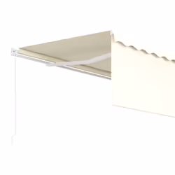 vidaXL Manual Retractable Awning with Blind 4x3m Cream Outdoor Awning Set - Additional view 4