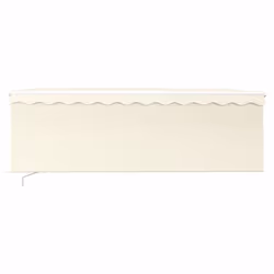vidaXL Manual Retractable Awning with Blind&LED 4x3m Cream Outdoor Awning