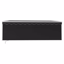 vidaXL Manual Retractable Awning with Blind 4.5x3m Anthracite Outdoor Awning - Additional view 2