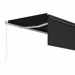 vidaXL Manual Retractable Awning with Blind 4.5x3m Anthracite Outdoor Awning - Additional view 4