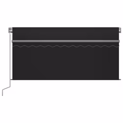 vidaXL Manual Retractable Awning with Blind 3.5x2.5m Anthracite Outdoor Awning - Additional view 2