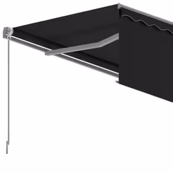 vidaXL Manual Retractable Awning with Blind 3.5x2.5m Anthracite Outdoor Awning - Additional view 4