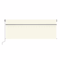 vidaXL Manual Retractable Awning with Blind 4x3m Cream Outdoor Awning Set