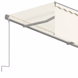 vidaXL Manual Retractable Awning with Blind 4x3m Cream Outdoor Awning Set - Additional view 4