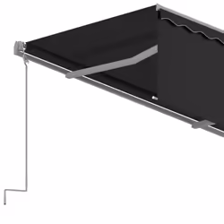 vidaXL Manual Retractable Awning with Blind 4.5x3m Anthracite Outdoor Awning - Additional view 4