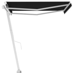 vidaXL Freestanding Manual Retractable Awning 350x250 cm Anthracite Shelter