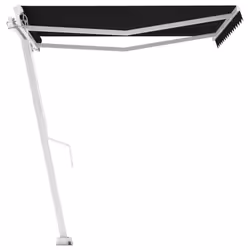 vidaXL Freestanding Manual Retractable Awning 350x250 cm Anthracite Shelter
