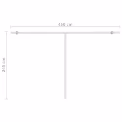 vidaXL Freestanding Manual Retractable Awning 450x300 cm Orange/Brown Shelter