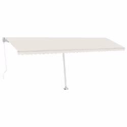 vidaXL Freestanding Manual Retractable Awning 600x300 cm Cream Outdoor Patio
