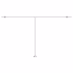 vidaXL Manual Retractable Awning with LED 500x350 cm Blue and White Outdoor