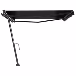 vidaXL Freestanding Manual Retractable Awning 400x300 cm Anthracite Outdoor