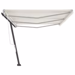 vidaXL Freestanding Manual Retractable Awning 600x300 cm Cream Outdoor Patio
