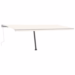 vidaXL Freestanding Manual Retractable Awning 600x300 cm Cream Outdoor Patio