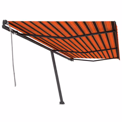 vidaXL Freestanding Manual Retractable Awning Outdoor Sunshade Garden Canopy - 600 x 350 cm