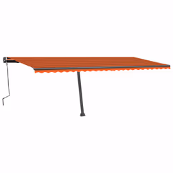 vidaXL Manual Retractable Awning Canopy Outdoor Awning Folding Arm with LED - 600 x 350 cm