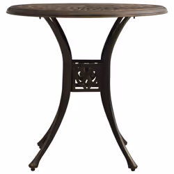 vidaXL Biatro Set 3 Piece Cast Aluminium Bronze Furniture Table Chairs Patio - Additional view 10