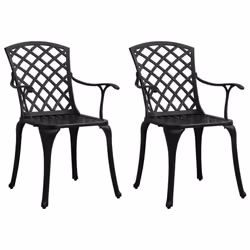 3 Piece Bistro Set Cast Aluminium Black