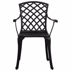 3 Piece Bistro Set Cast Aluminium Black - Additional view 4