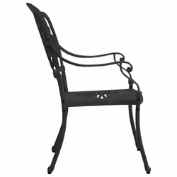 3 Piece Bistro Set Cast Aluminium Black - Additional view 6