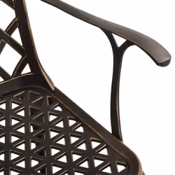 vidaXL Biatro Set 3 Piece Cast Aluminium Bronze Furniture Table Chairs Garden - Additional view 6