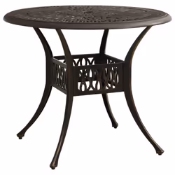 vidaXL Biatro Set 3 Piece Cast Aluminium Bronze Furniture Table Chairs Garden - Additional view 8