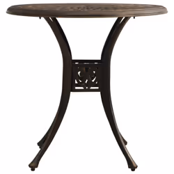 vidaXL Biatro Set 5 Piece Cast Aluminium Bronze Garden Table Chairs Furniture - Additional view 10