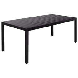 vidaXL Garden Dining Set 9 Piece Aluminium Black Outdoor Dining Table Chairs - Additional view 5