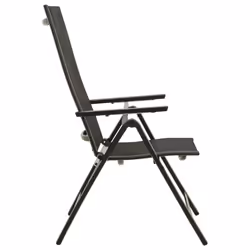 vidaXL Garden Dining Set 5 Piece Aluminium Anthracite Outdoor Table and Chair - Additional view 8