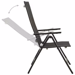 vidaXL Garden Dining Set 5 Piece Aluminium Anthracite Outdoor Table and Chair - Additional view 9