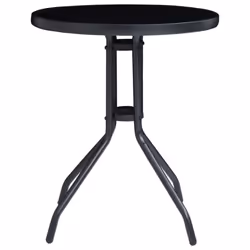 vidaXL Bistro Set 3 Piece Aluminium and Textilene Black Outdoor Furniture - Additional view 8