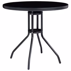 vidaXL Garden Dining Set 5 Piece Aluminium and Textilene Black Table Chairs - Additional view 7