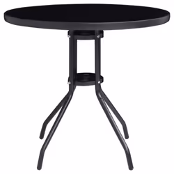 vidaXL Garden Dining Set 5 Piece Aluminium and Textilene Black Table Chairs - Additional view 8
