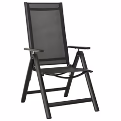 vidaXL Bistro Set 5 Piece Black and Anthracite Outdoor Dining Seat Table&Chair