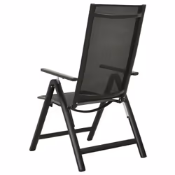 vidaXL Bistro Set 5 Piece Black and Anthracite Outdoor Dining Seat Table&Chair - Additional view 6