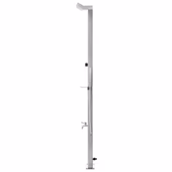 vidaXL Garden Shower with Base Stainless Steel Brown/Grey 110x62x5/80x62x5 cm - brown, 80 x 62 x 5 cm - Additional view 4