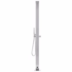 vidaXL Garden Shower with Base Stainless Steel Brown/Grey 110x62x5/80x62x5 cm - brown, 80 x 62 x 5 cm - Additional view 5