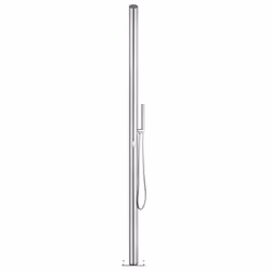 vidaXL Garden Shower with Brown Base 225 cm Stainless Steel Outdoor Bath Tool
