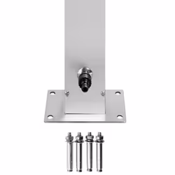 vidaXL Garden Shower with Base Stainless Steel Brown/Grey 110x62x5/80x62x5 cm - grey, 110 x 62 x 5 cm - Additional view 7