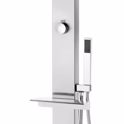 vidaXL Garden Shower with Base Stainless Steel Brown/Grey 110x62x5/80x62x5 cm - grey, 110 x 62 x 5 cm - Additional view 8