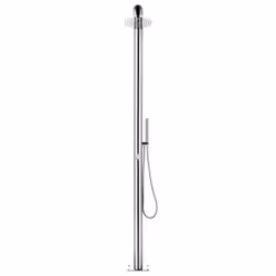 vidaXL Garden Shower with Grey Base 230 cm Stainless Steel Bath Accessory - Additional view 3