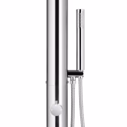 vidaXL Garden Shower with Grey Base 230 cm Stainless Steel Bath Accessory - Additional view 5