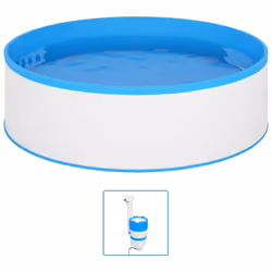 vidaXL Splasher Pool with Hanging Skimmer and Pump 350x90 cm White Pool Ladder - Additional view 2