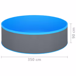 VidaXL 3070801 above ground pool Framed pool Round 7200 L Blue, Grey - Additional view 10