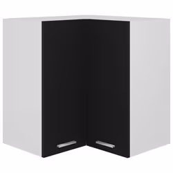 vidaXL Hanging Corner Cabinet Black Engineered Wood Home Furniture Cabinet Set