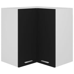 vidaXL Hanging Corner Cabinet Black Engineered Wood Home Furniture Cabinet Set