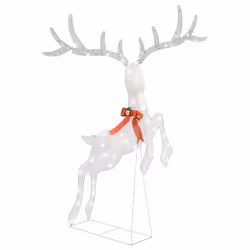 vidaXL Flying Reindeer Christmas Decoration 120 LEDs White Cold White Decor