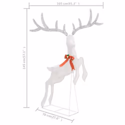 vidaXL Flying Reindeer Christmas Decoration 120 LEDs White Cold White Decor - Additional view 7