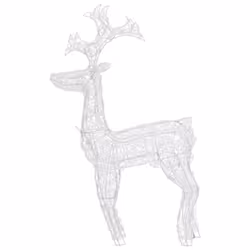 vidaXL Reindeer Christmas Decoration 90 LEDs Acrylic Garden Holiday Ornament - Additional view 5