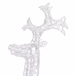 vidaXL Reindeer Christmas Decoration 90 LEDs Acrylic Garden Holiday Ornament - Additional view 6