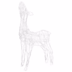 vidaXL Acrylic Reindeer Family Christmas Decoration Colourful Xmas Ornament - Additional view 4